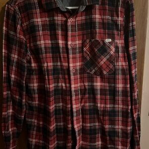 Vans Men’s Small Plaid Button Down Shirt